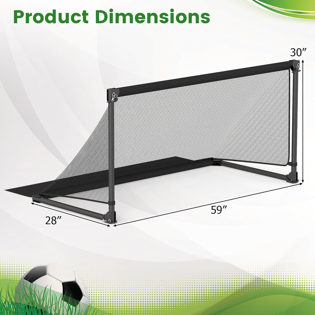 Portable POP Up Toddler Soccer Net with Metal Frame-L