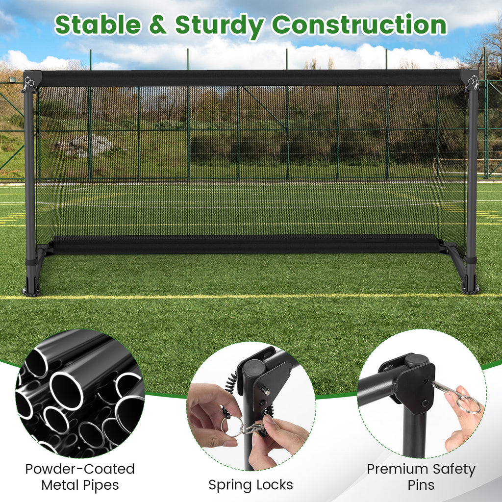 Portable POP Up Toddler Soccer Net with Metal Frame-L