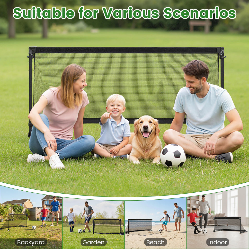 Portable POP Up Toddler Soccer Net with Metal Frame-M