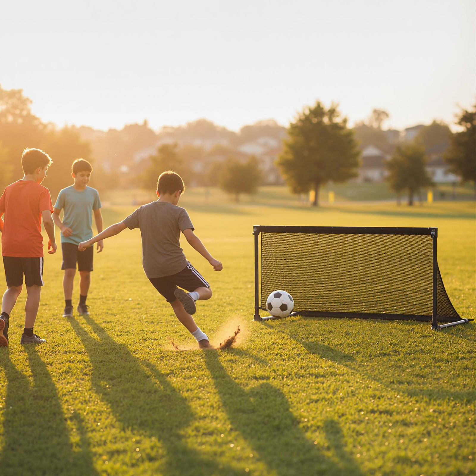 Portable POP Up Toddler Soccer Net with Metal Frame-S