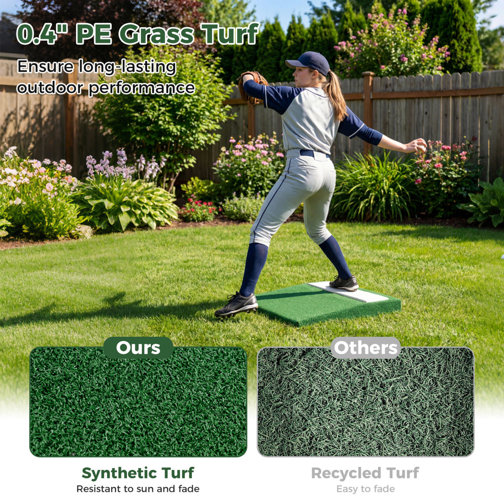 Portable Pitching Mound with Baseball Pitching EVA Carry Handle