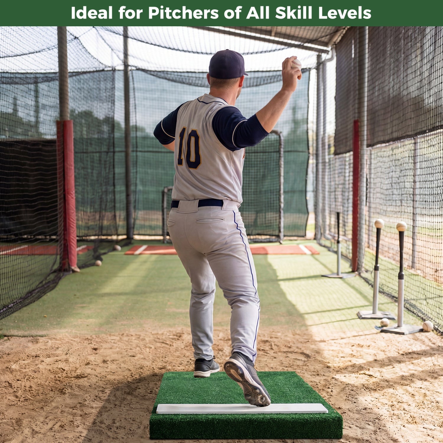 Portable Pitching Mound with Baseball Pitching EVA Carry Handle