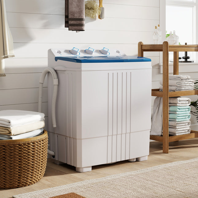 Portable Washing Machine with Built-in Drain Pump-Blue