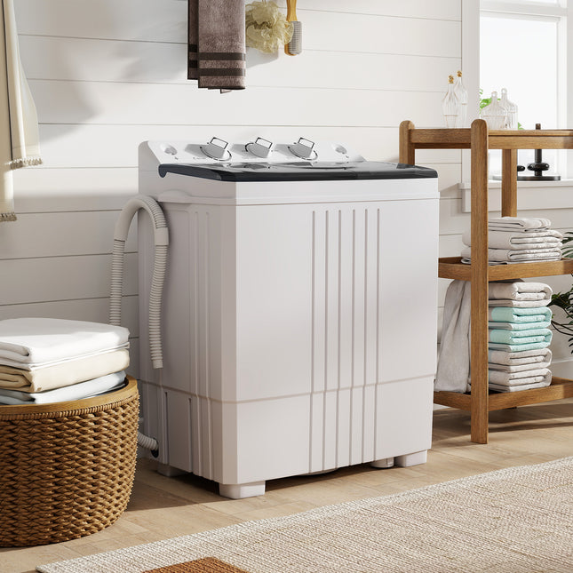 Portable Washing Machine with Built-in Drain Pump-Black