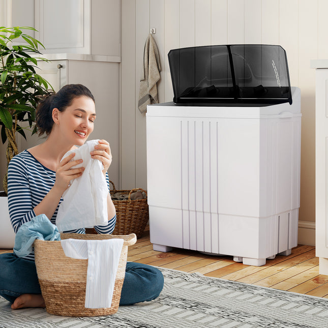 Portable Washing Machine with Built-in Drain Pump-Black