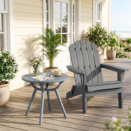 Round Patio Storage Side Table for Poolside and Balcony-set of 2