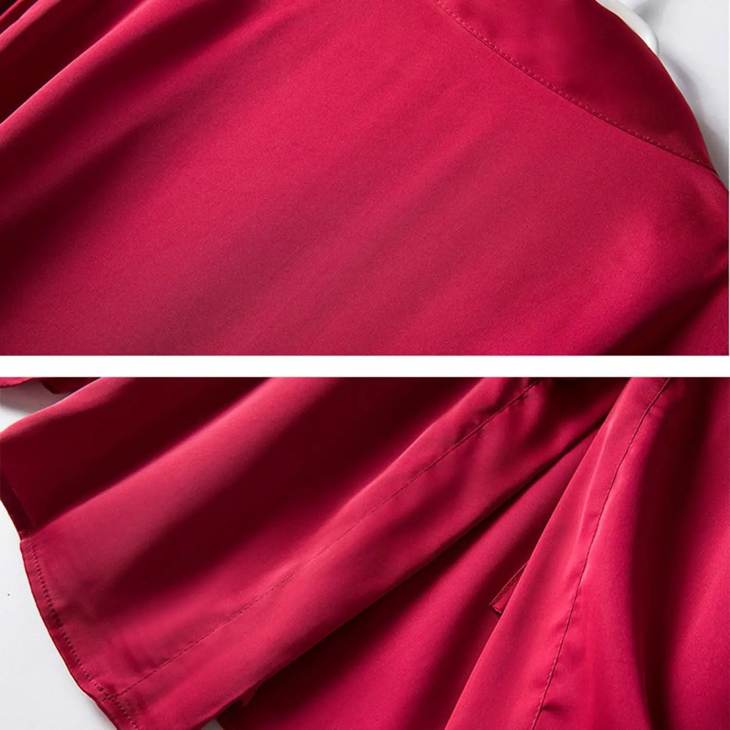 Women’s Satin Kimono Robe Set – Short Mini Nightgown Polyester Sleepwear Bridal Wedding Gift Casual Lingerie Nightwear