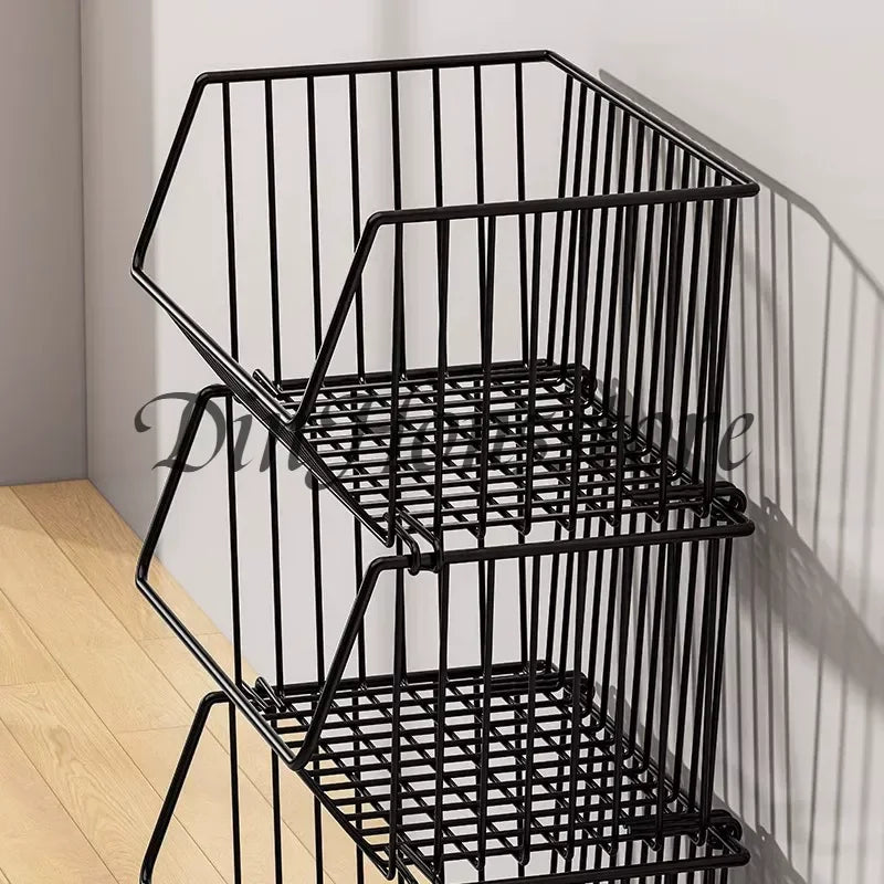 Multi-Layer Rolling Storage Cart – Movable Kitchen Fruit & Vegetable Organizer