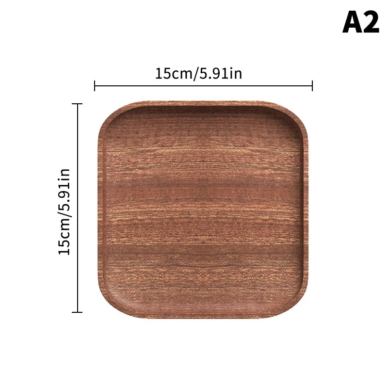 Large Walnut Wooden Serving Tray – Solid wood for snacks and drinks