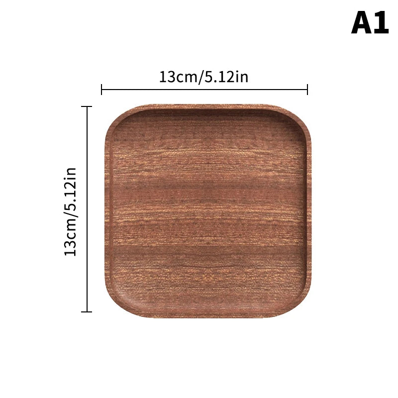 Large Walnut Wooden Serving Tray – Solid wood for snacks and drinks