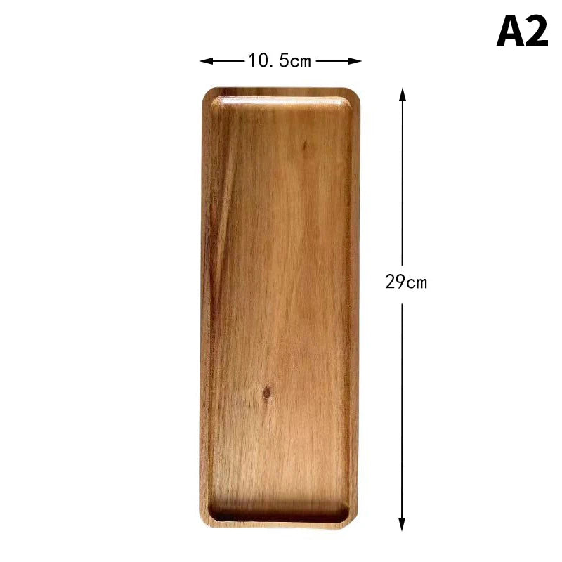 Wooden Serving Tray – Oval Wood Tray for Food, Dishes, and Desserts