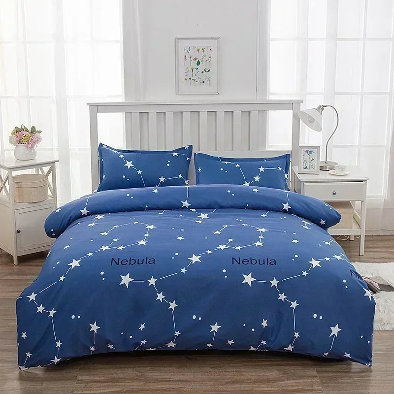 Geometric Printed Bedding Quilt Cover – Soft Breathable Bed Sheet