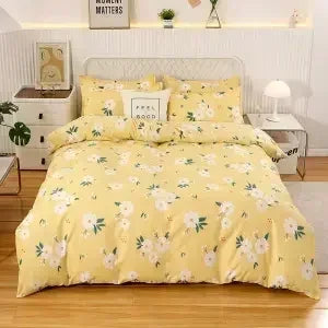 Warm Green Checkered Duvet Cover – Single to Queen, All-Season