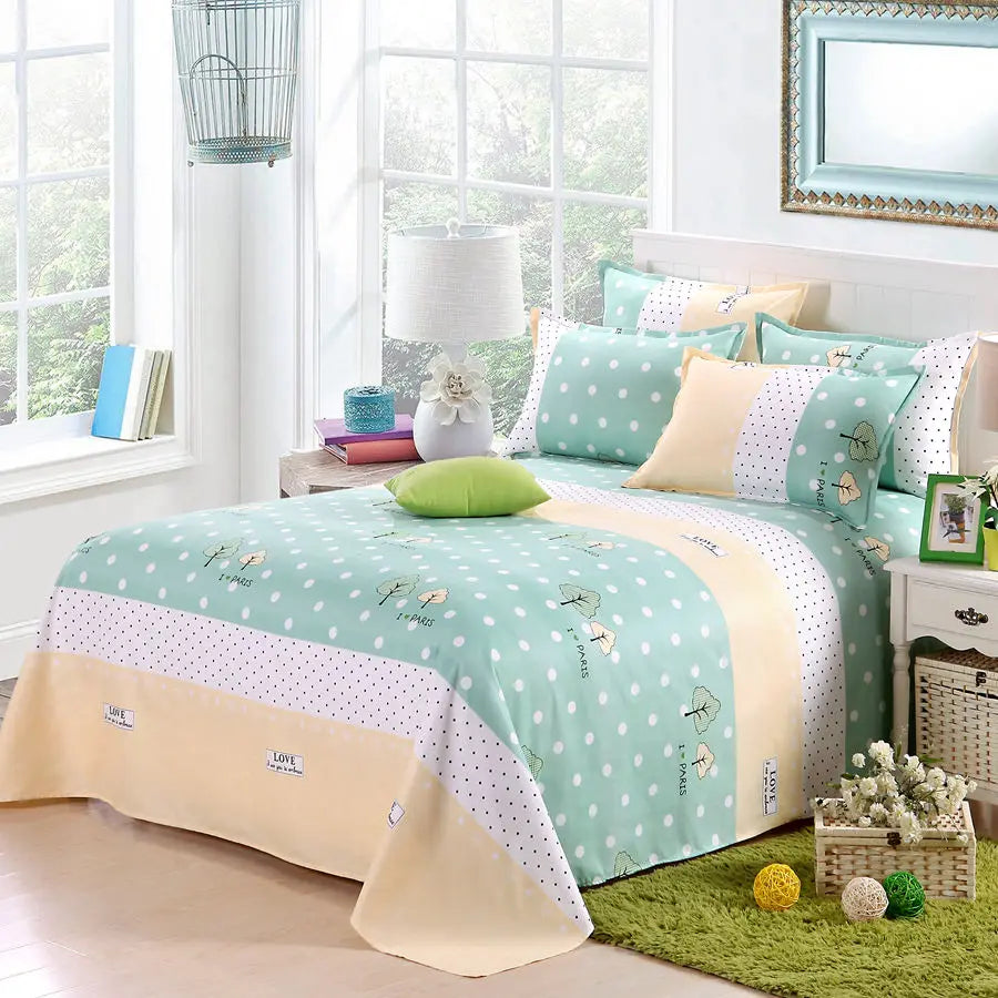 ILVISEST 3-Piece Cotton Blend Bed Sheet Set with Pillowcases, Quilted