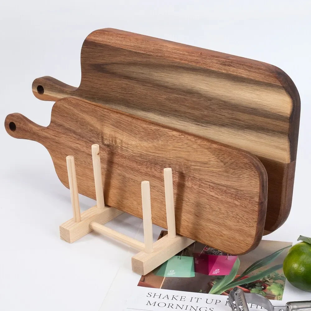 Wooden Cutting Board with Handle – Charcuterie & Cheese Serving Board