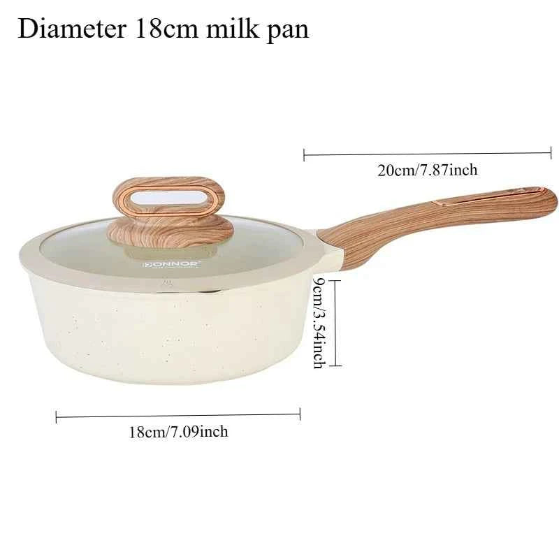 DONNOR Ceramic Cookware Sets Pots and Pans Set Nonstick  Induction Cookware Kitchen Cooking Set with Frying Pans Set