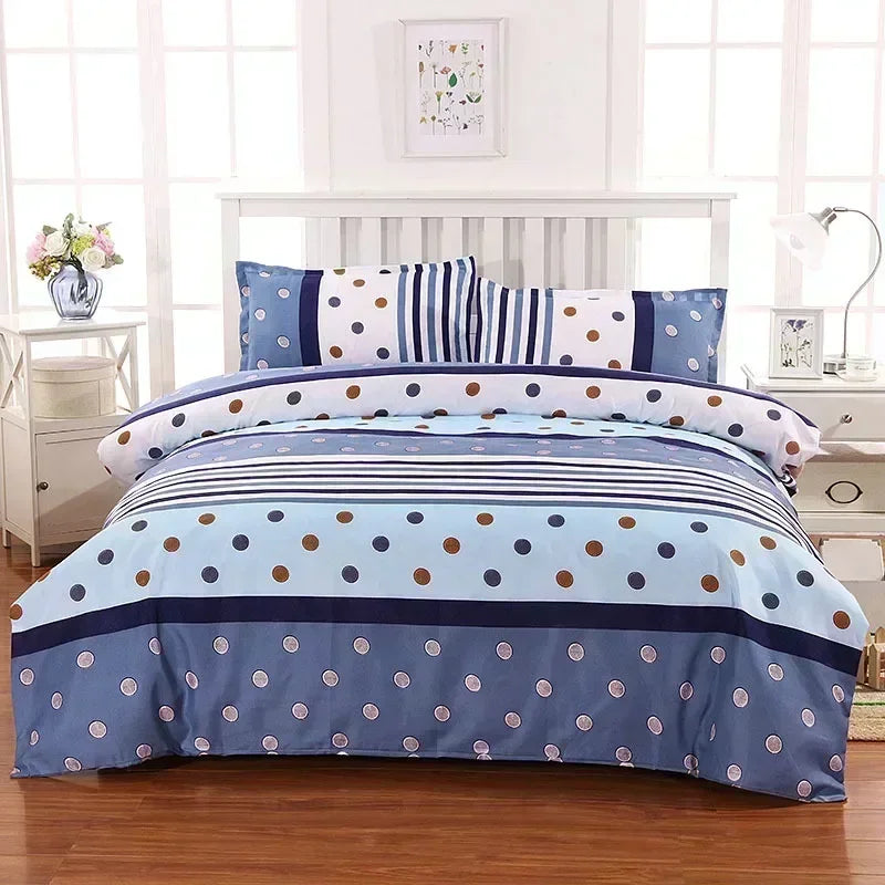 Geometric Printed Bedding Quilt Cover – Soft Breathable Bed Sheet