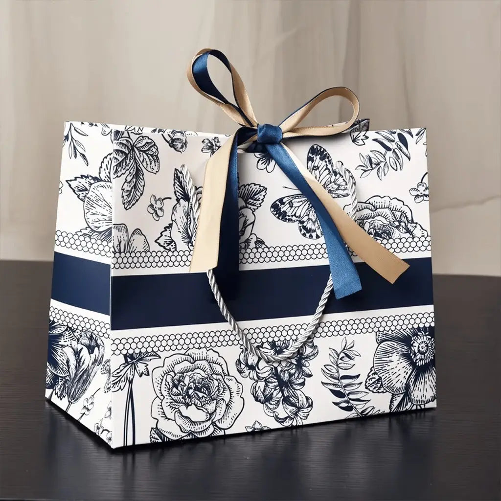 Flower Gift Bags with Handles – Decorative Paper Tote Bags