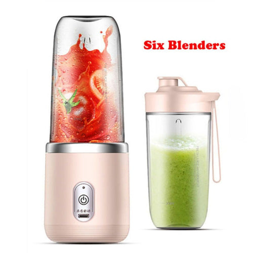 400ml Portable USB Blender with 6 Blades for Smoothies & Shakes