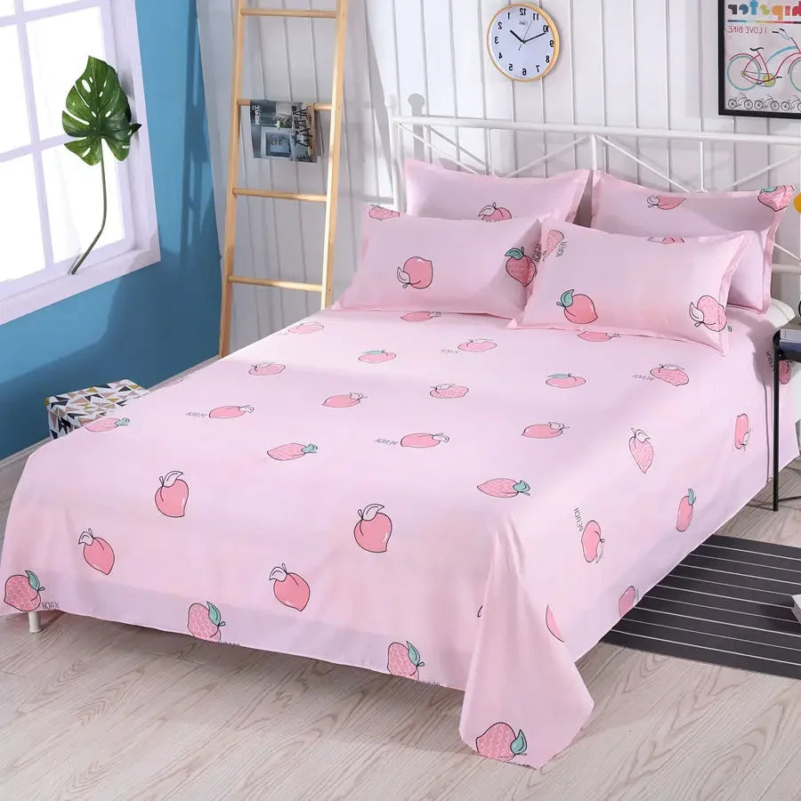 3-Piece Cotton Blend Bed Sheet Set with Pillowcases, Quilted