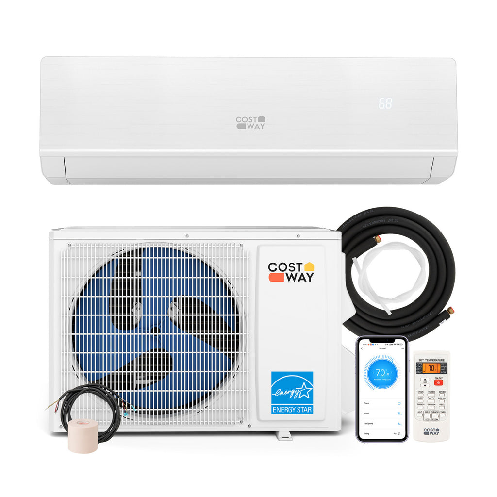 24000 BTU 25 SEER2 208-230V Mini Split Heat Pump with Bracket Heating at -25„ƒ WiFi Enabled