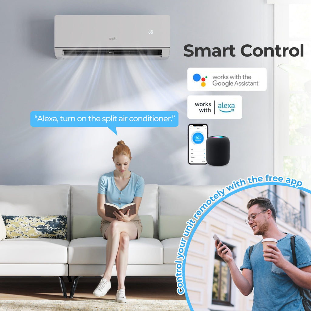 ENERGY STAR Certified 12000 BTU 24 SEER2 115V Mini Split AC with Bracket Heating at -25„ƒ
