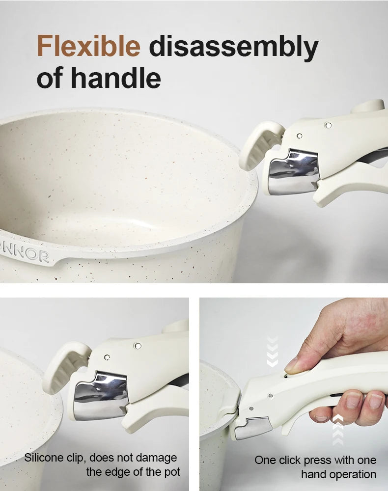 Donnor® 5pcs Aluminum Nonstick Cookware Set with Lids