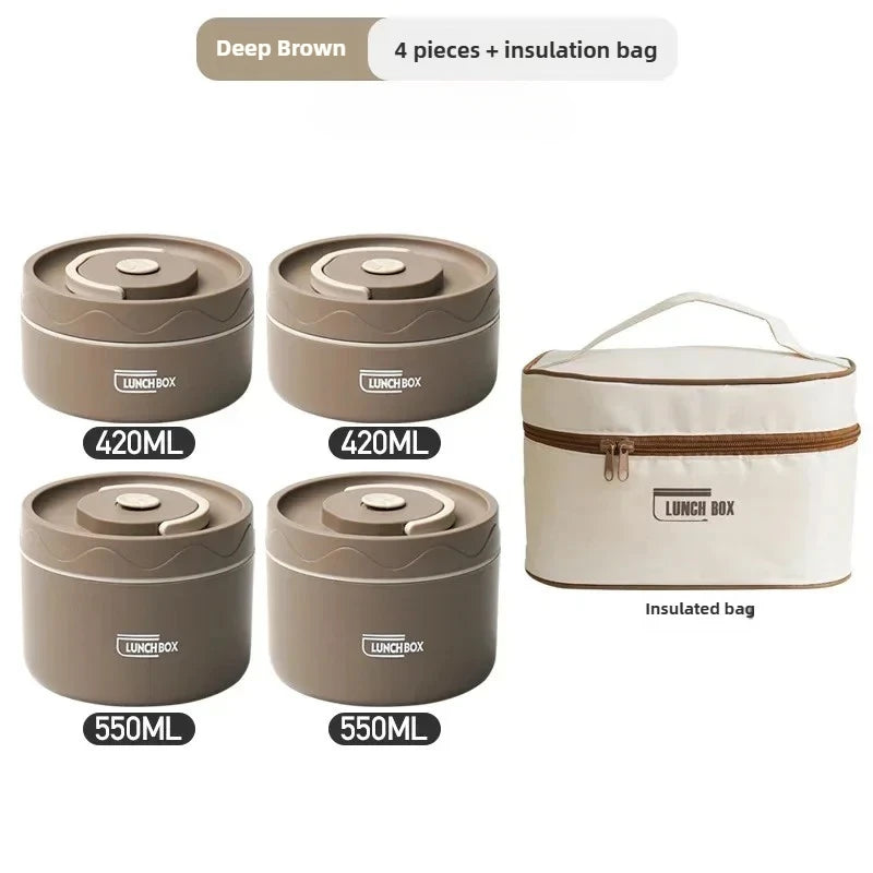 Stainless Steel Lunch Box – 4PCS Stackable Insulated Bento Set