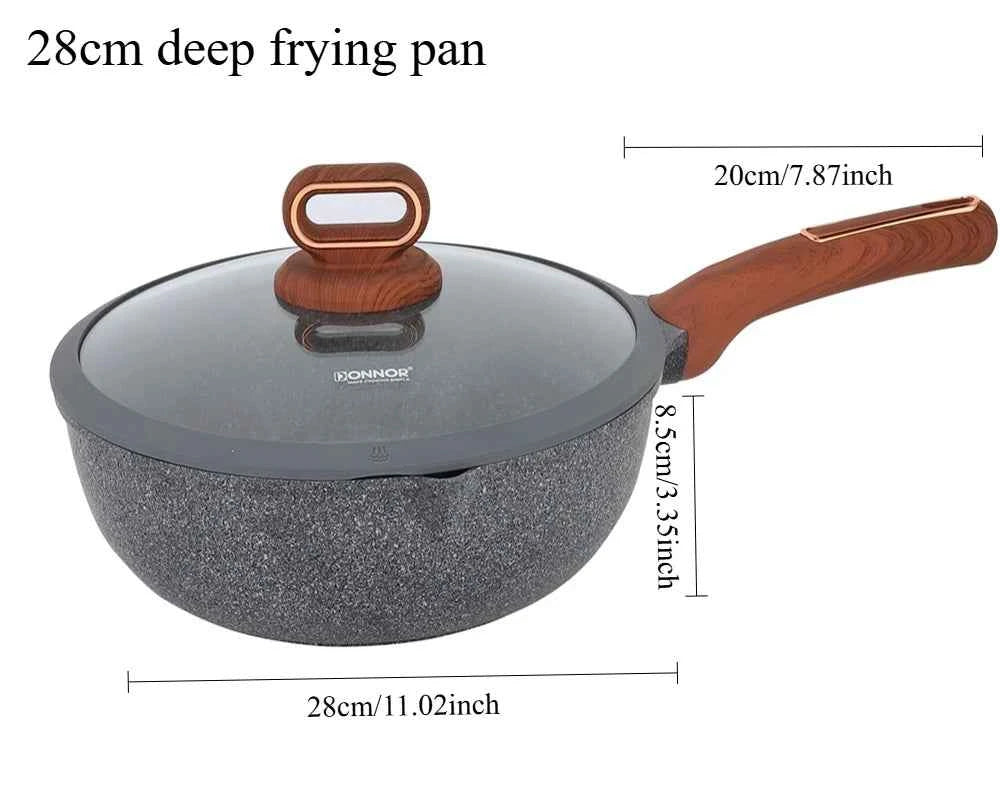 DONNOR Ceramic Cookware Sets Pots and Pans Set Nonstick  Induction Cookware Kitchen Cooking Set with Frying Pans Set