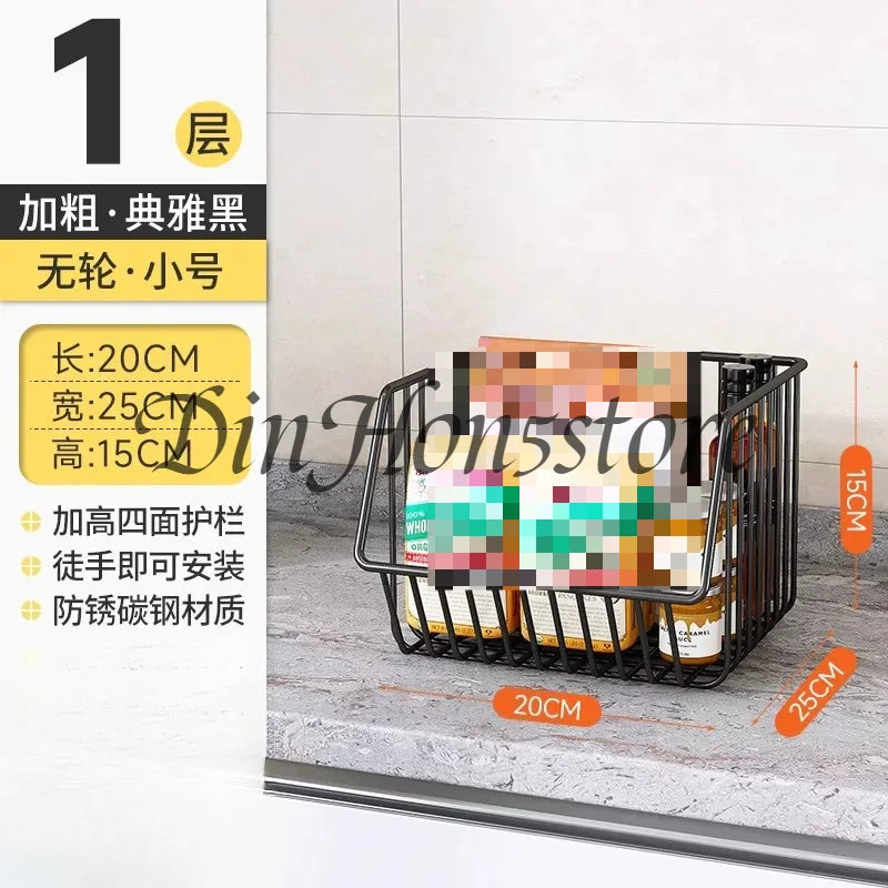 Multi-Layer Rolling Storage Cart – Movable Kitchen Fruit & Vegetable Organizer
