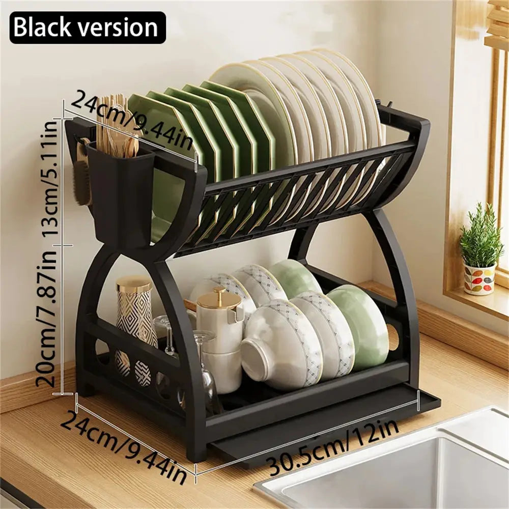 Multifunctional Kitchen Storage Rack – Bowl Dish & Chopstick Organizer