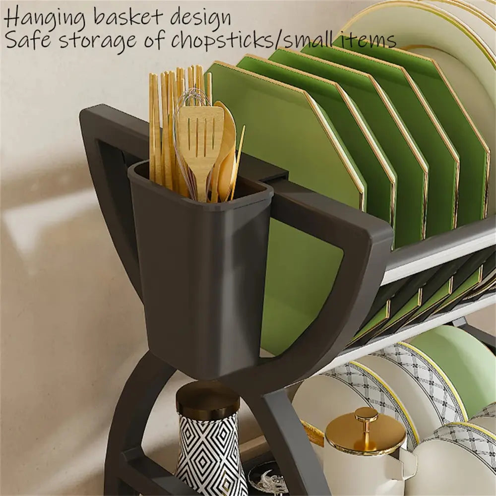 Multifunctional Kitchen Storage Rack – Bowl Dish & Chopstick Organizer