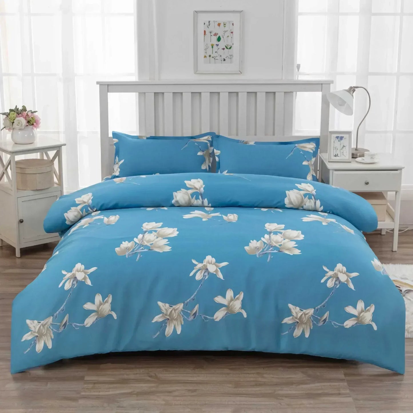 Geometric Printed Bedding Quilt Cover – Soft Breathable Bed Sheet