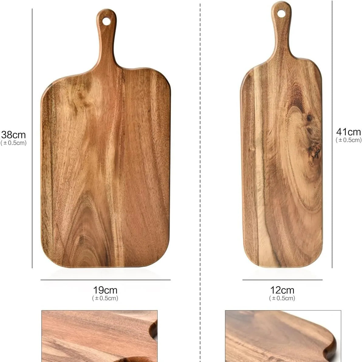 Wooden Cutting Board with Handle – Charcuterie & Cheese Serving Board