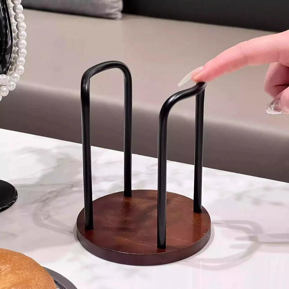 Wooden Paper Cup Holder – Desktop Organizer for Disposable Cups & Mugs