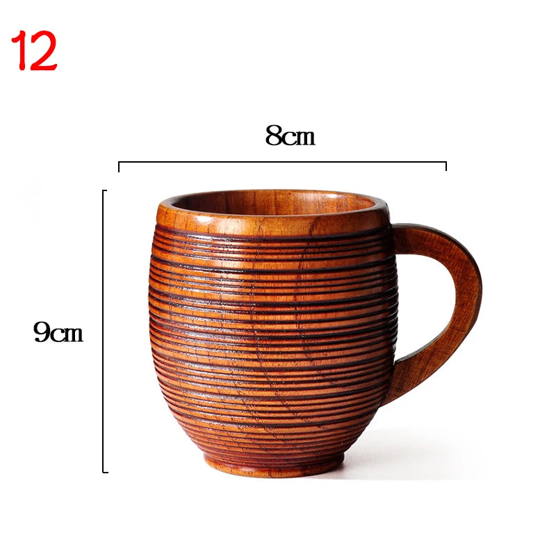 Handmade Wooden Big Belly Cup – Natural Spruce Wood Tea, Coffee Mug