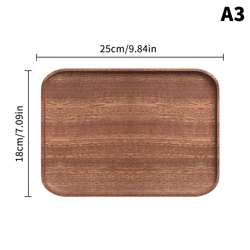 Large Walnut Wooden Serving Tray – Solid wood for snacks and drinks