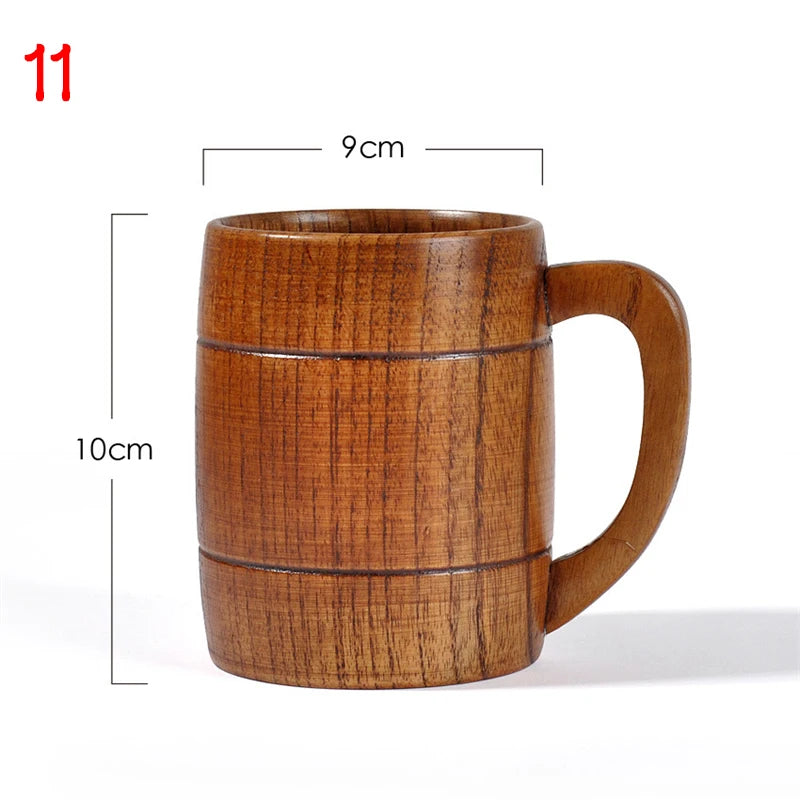 Handmade Wooden Big Belly Cup – Natural Spruce Wood Tea, Coffee Mug
