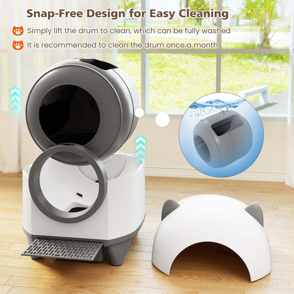 Self-Cleaning Litter Box for Multi-Cat & Senior Cats Home