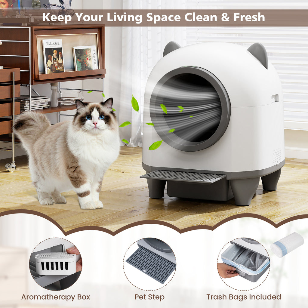 Self-Cleaning Litter Box for Multi-Cat & Senior Cats Home