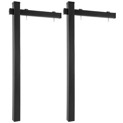 Set of 2 6 Feet Vinyl UPVC Real Estate Realtor Yard Sign Post-Black