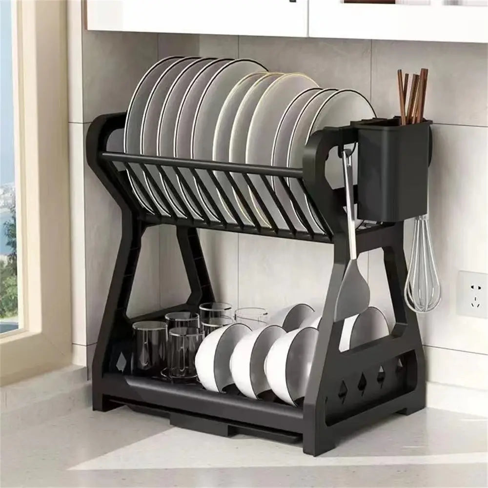 Multifunctional Kitchen Storage Rack – Bowl Dish & Chopstick Organizer