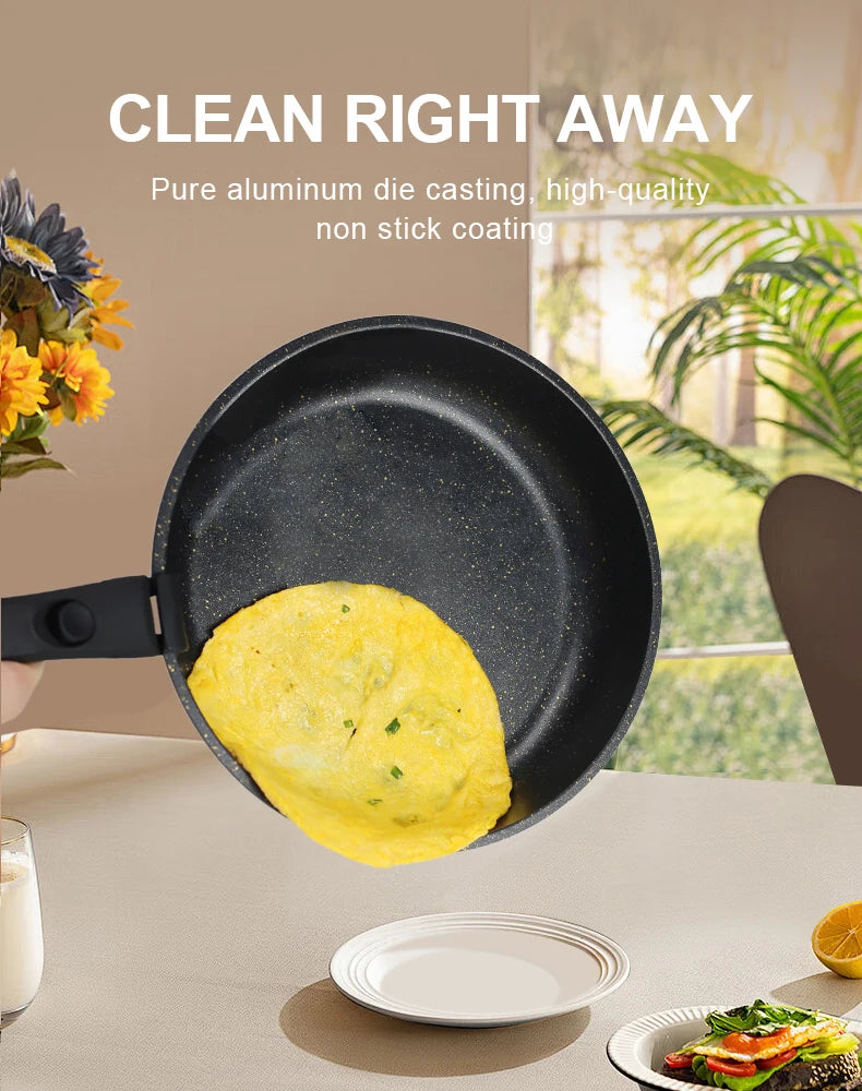 Donnor® 5pcs Aluminum Nonstick Cookware Set with Lids