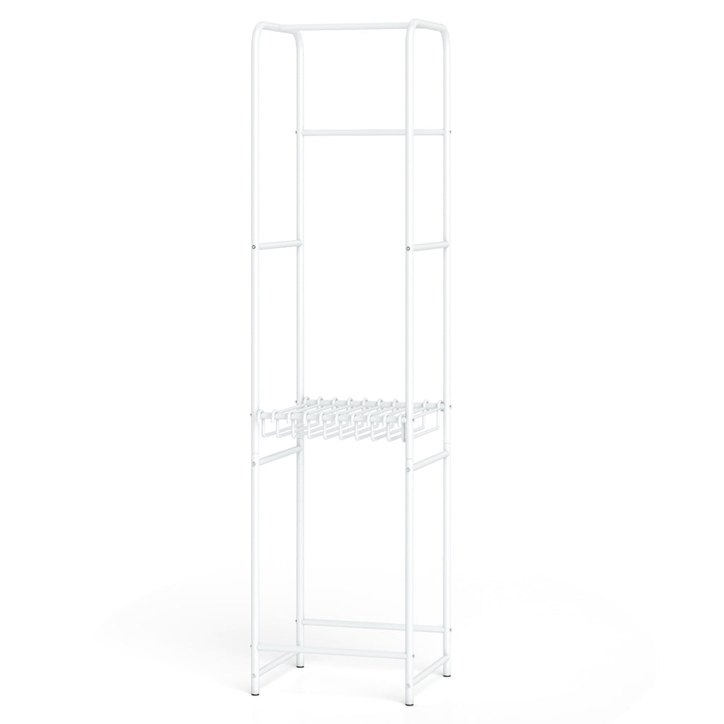 Slim Coat Rack Freestanding Garment Organizer with 8 Hanging Rods