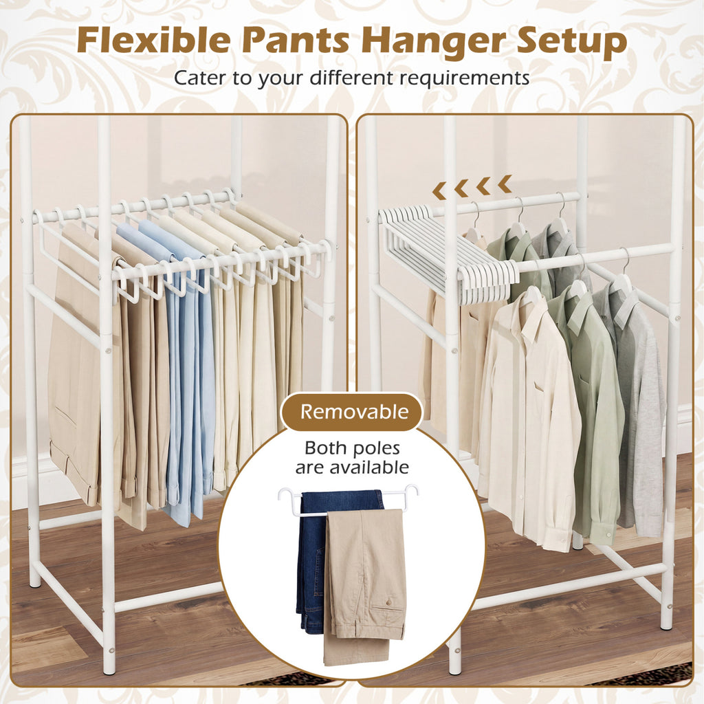 Slim Coat Rack Freestanding Garment Organizer with 8 Hanging Rods