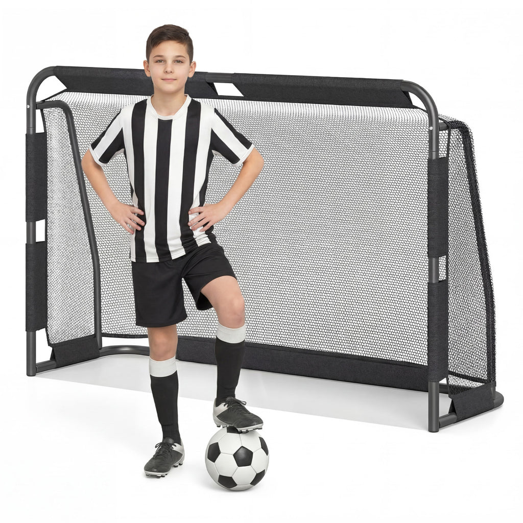 Soccer Goal Set for Backyard 6 ft x 4 ft Metal Frame Goal Post with Net and Anchoring System