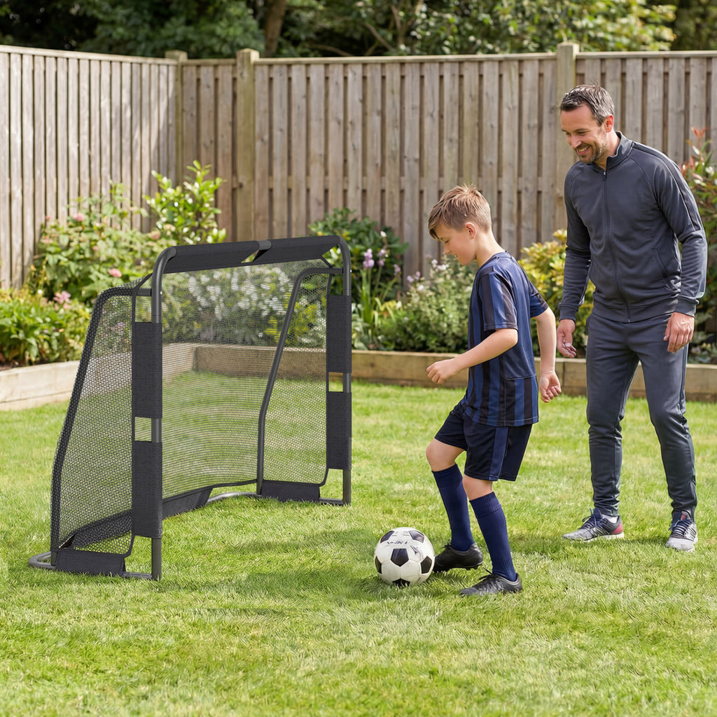 Soccer Goal Set for Backyard 6 ft x 4 ft Metal Frame Goal Post with Net and Anchoring System