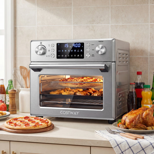 Stainless Steel Countertop Convection Oven with Bake-Silver