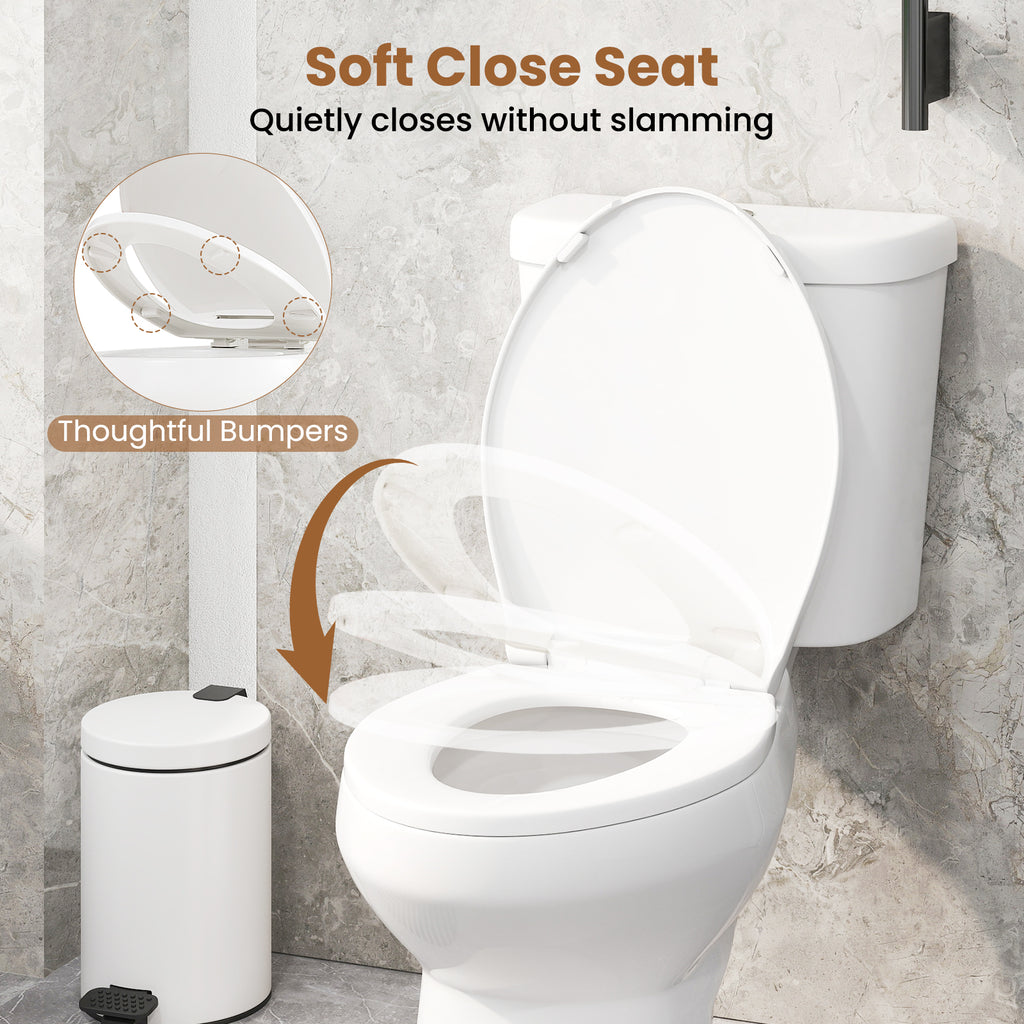 Standard Toilet with 17.5 Inch ADA Comfort Chair Height Seat