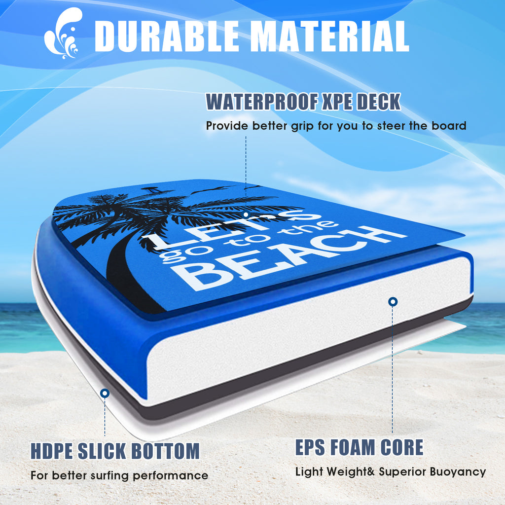 Super Lightweight Bodyboard Surfing with Leash EPS Core Boarding-S